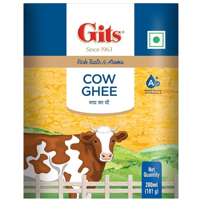 Gits Cow Ghee 200 ml Carton | Pack of 1