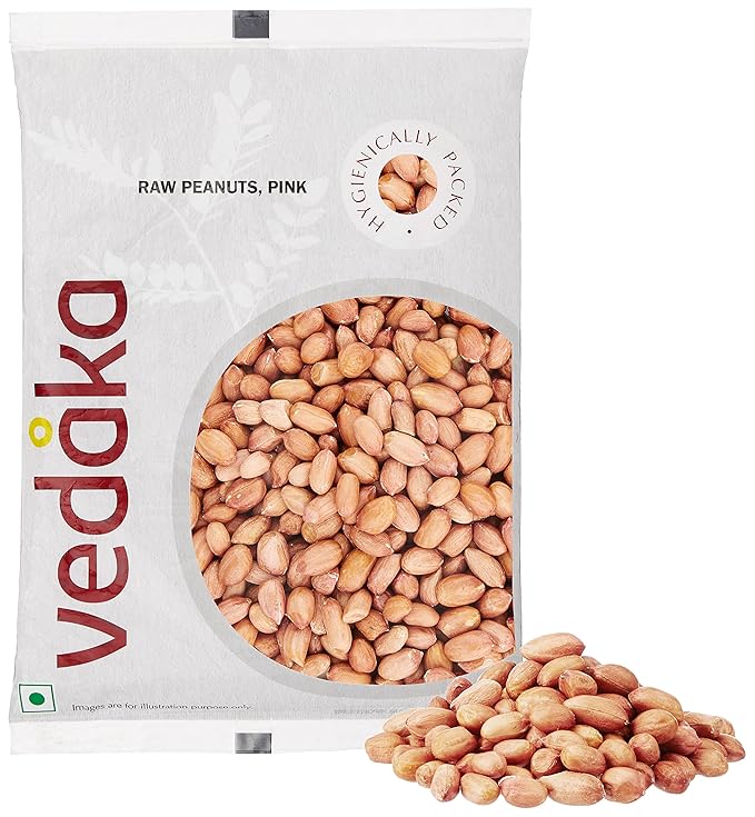Amazon Brand - Vedaka Raw Peanuts, Pink, 1kg